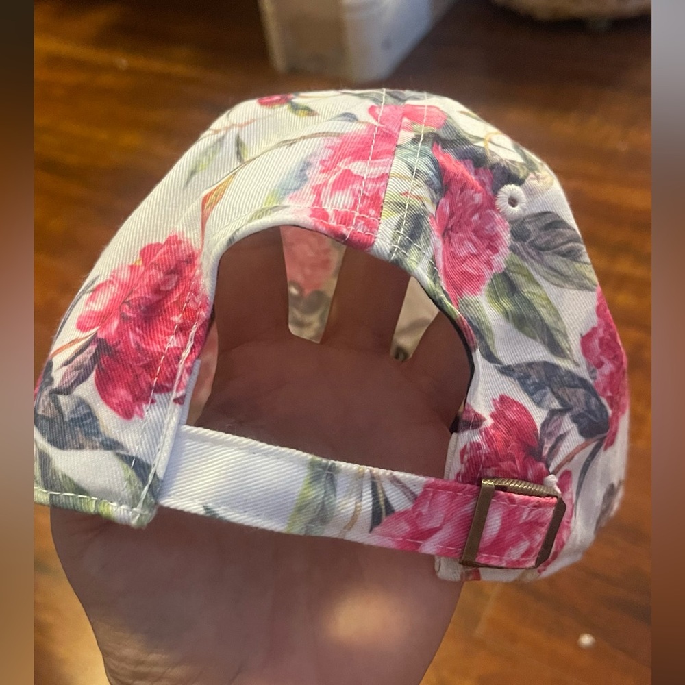 Floral Baseball Cap with NY Logo - Picture 2 of 2